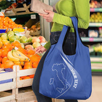 Custom Italy Rugby Grocery Bag Come On Gli Azzurri
