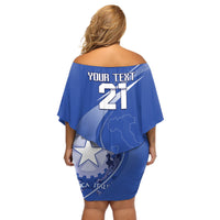 Custom Italy Rugby Off Shoulder Short Dress Come On Gli Azzurri - Wonder Print Shop