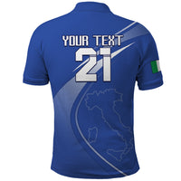 Custom Italy Rugby Polo Shirt Come On Gli Azzurri - Wonder Print Shop