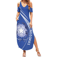 Custom Italy Rugby Summer Maxi Dress Come On Gli Azzurri - Wonder Print Shop
