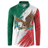 Eagle Devouring Snake Mexican Emblem Personalized Button Sweatshirt Grunge Flag Style