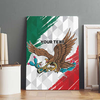 Eagle Devouring Snake Mexican Emblem Personalized Canvas Wall Art Grunge Flag Style