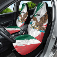 Eagle Devouring Snake Mexican Emblem Personalized Car Seat Cover Grunge Flag Style