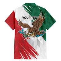 Eagle Devouring Snake Mexican Emblem Personalized Family Matching Mermaid Dress and Hawaiian Shirt Grunge Flag Style