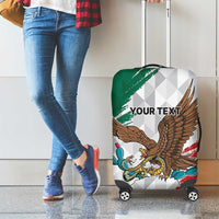Eagle Devouring Snake Mexican Emblem Personalized Luggage Cover Grunge Flag Style