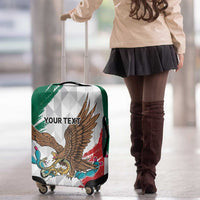 Eagle Devouring Snake Mexican Emblem Personalized Luggage Cover Grunge Flag Style