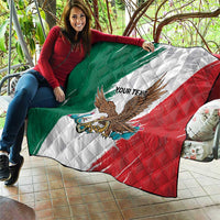 Eagle Devouring Snake Mexican Emblem Personalized Quilt Grunge Flag Style
