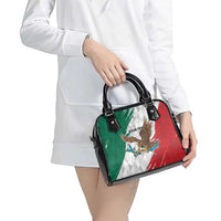 Eagle Devouring Snake Mexican Emblem Personalized Shoulder Handbag Grunge Flag Style