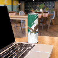 Eagle Devouring Snake Mexican Emblem Personalized Skinny Tumbler Grunge Flag Style