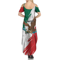 Eagle Devouring Snake Mexican Emblem Personalized Summer Maxi Dress Grunge Flag Style