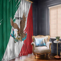 Eagle Devouring Snake Mexican Emblem Personalized Window Curtain Grunge Flag Style