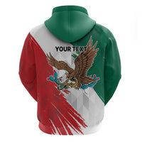 Eagle Devouring Snake Mexican Emblem Personalized Zip Hoodie Grunge Flag Style