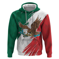 Eagle Devouring Snake Mexican Emblem Personalized Zip Hoodie Grunge Flag Style