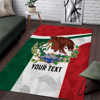 Eagle Devouring Snake Mexican Emblem Personalized Area Rug Sporty Style