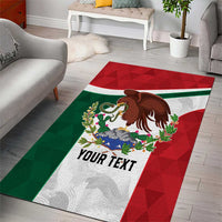 Eagle Devouring Snake Mexican Emblem Personalized Area Rug Sporty Style