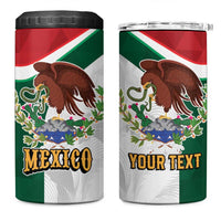 Eagle Devouring Snake Mexican Emblem Personalized 4 in 1 Can Cooler Tumbler Sporty Style