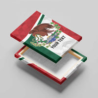 Eagle Devouring Snake Mexican Emblem Personalized Canvas Wall Art Sporty Style