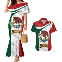 Eagle Devouring Snake Mexican Emblem Personalized Couples Matching Mermaid Dress and Hawaiian Shirt Sporty Style