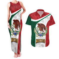 Eagle Devouring Snake Mexican Emblem Personalized Couples Matching Tank Maxi Dress and Hawaiian Shirt Sporty Style