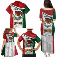 Eagle Devouring Snake Mexican Emblem Personalized Family Matching Puletasi and Hawaiian Shirt Sporty Style