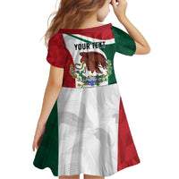 Eagle Devouring Snake Mexican Emblem Personalized Family Matching Short Sleeve Bodycon Dress and Hawaiian Shirt Sporty Style