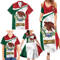 Eagle Devouring Snake Mexican Emblem Personalized Family Matching Summer Maxi Dress and Hawaiian Shirt Sporty Style