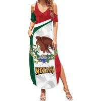 Eagle Devouring Snake Mexican Emblem Personalized Family Matching Summer Maxi Dress and Hawaiian Shirt Sporty Style