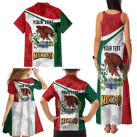 Eagle Devouring Snake Mexican Emblem Personalized Family Matching Tank Maxi Dress and Hawaiian Shirt Sporty Style