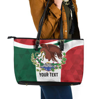 Eagle Devouring Snake Mexican Emblem Personalized Leather Tote Bag Sporty Style