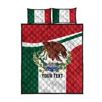 Eagle Devouring Snake Mexican Emblem Personalized Quilt Bed Set Sporty Style
