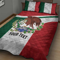 Eagle Devouring Snake Mexican Emblem Personalized Quilt Bed Set Sporty Style