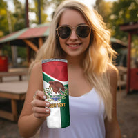 Eagle Devouring Snake Mexican Emblem Personalized Skinny Tumbler Sporty Style