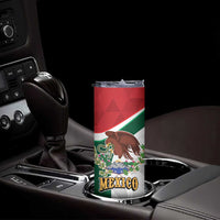 Eagle Devouring Snake Mexican Emblem Personalized Skinny Tumbler Sporty Style