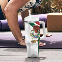 Eagle Devouring Snake Mexican Emblem Personalized Tumbler With Handle Sporty Style