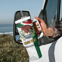 Eagle Devouring Snake Mexican Emblem Personalized Tumbler With Handle Sporty Style