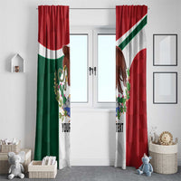 Eagle Devouring Snake Mexican Emblem Personalized Window Curtain Sporty Style