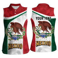 Eagle Devouring Snake Mexican Emblem Personalized Women Sleeveless Polo Shirt Sporty Style
