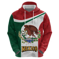 Eagle Devouring Snake Mexican Emblem Personalized Zip Hoodie Sporty Style