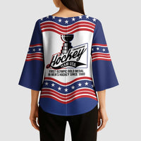 Celebrate United States Hockey's First Gold in 46 years Kimono Sleeve Blouse
