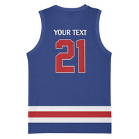 Custom United States Hockey 1980-2026 Gold Medal Basketball Jersey Embroidery Effect Blue Style