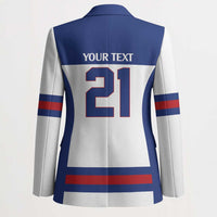 Custom United States Hockey 1980-2026 Gold Medal Blazer Embroidery Effect White Style