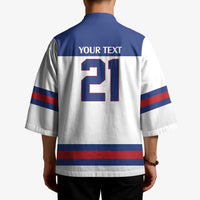 Custom United States Hockey 1980-2026 Gold Medal Kimono Embroidery Effect White Style