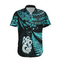 Custom Matariki New Zealand Hawaiian Shirt Maori Manaia with Paua Shell - Aqua - Wonder Print Shop