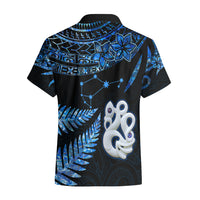 Matariki New Zealand Hawaiian Shirt Maori Manaia with Paua Shell - Blue - Wonder Print Shop