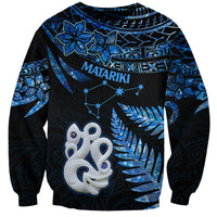 Matariki New Zealand Sweatshirt Maori Manaia with Paua Shell - Blue - Wonder Print Shop