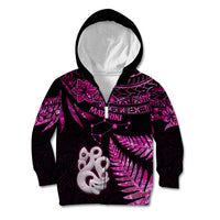 New Zealand Kid Hoodie Matariki NZ Manaia with Paua Shell - Pink - Wonder Print Shop