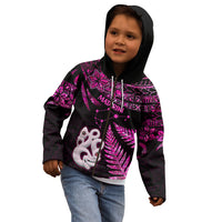 New Zealand Kid Hoodie Matariki NZ Manaia with Paua Shell - Pink - Wonder Print Shop