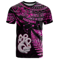 New Zealand T Shirt Matariki NZ Manaia with Paua Shell - Pink - Wonder Print Shop