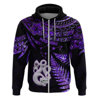 New Zealand Hoodie Matariki NZ Manaia with Paua Shell - Purple - Wonder Print Shop