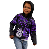 New Zealand Kid Hoodie Matariki NZ Manaia with Paua Shell - Purple - Wonder Print Shop